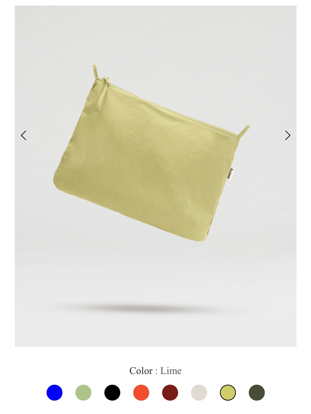 ÖLEND Ona Zippered Organizer - Lime